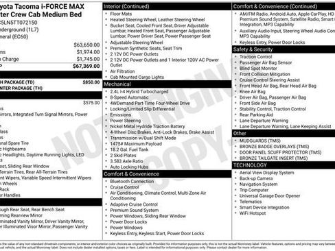 New 2026 Toyota Tacoma 4x4 Double Cab Hybrid w/ Tow Tech Package image 7
