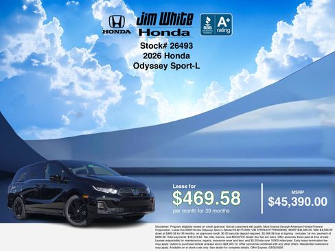 New 2026 Honda Odyssey Sport-L image 3