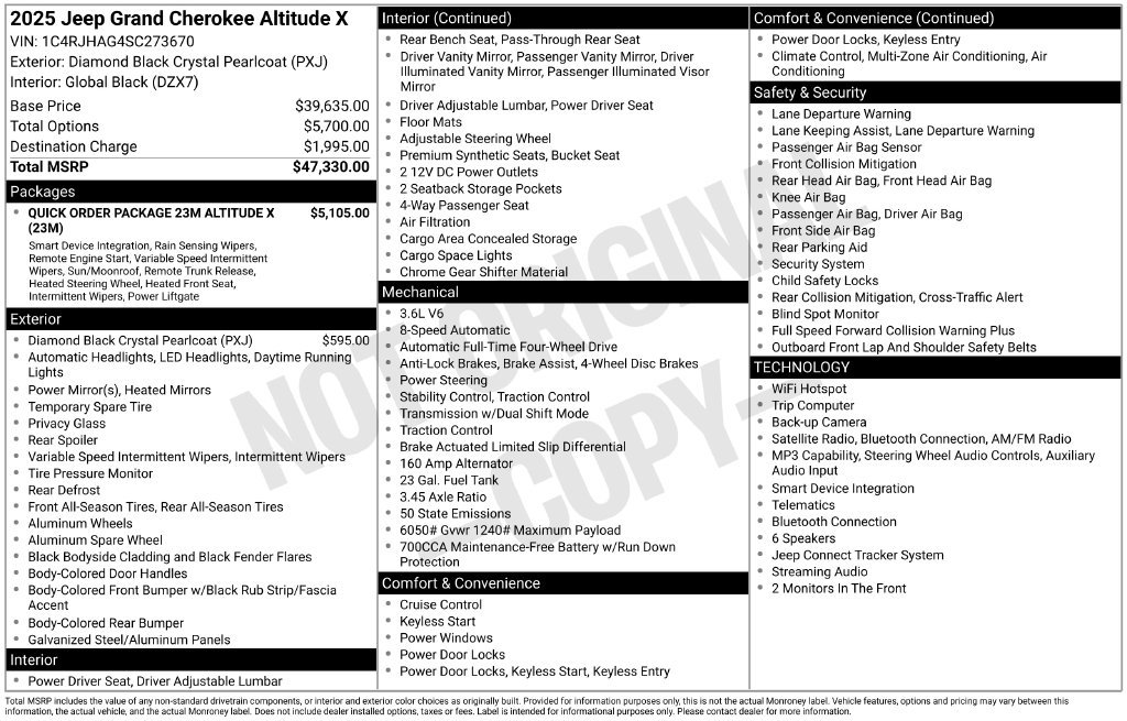 Used 2025 Jeep Grand Cherokee Altitude AWD/4WD image 28
