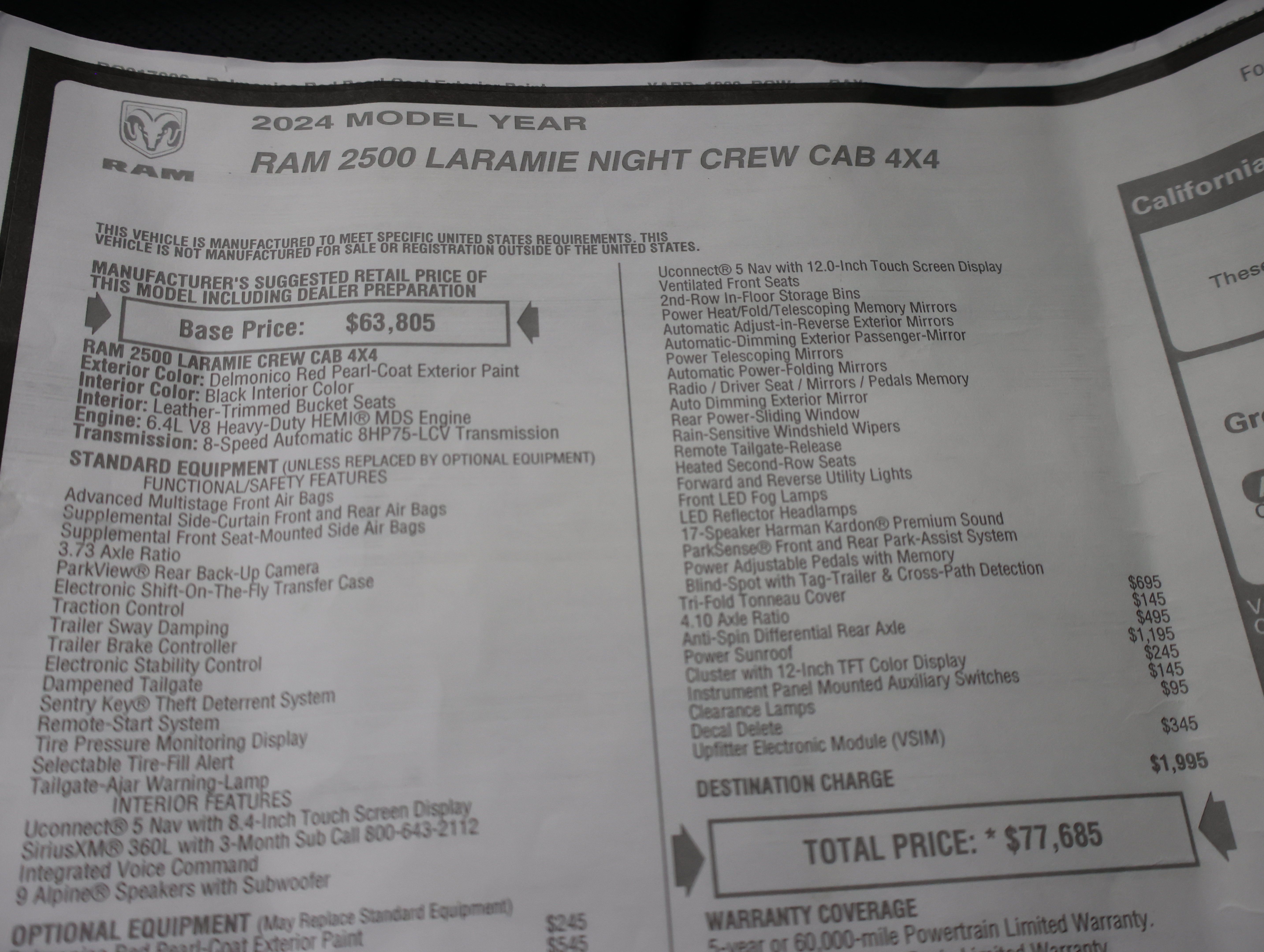 Used 2024 RAM 2500 Laramie w/ Night Edition AWD/4WD image 71