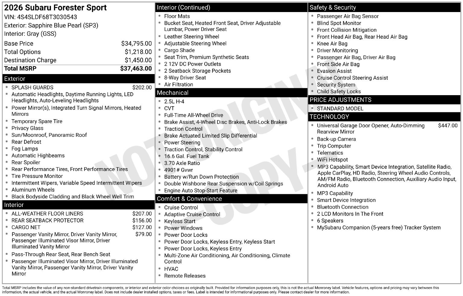 Certified 2026 Subaru Forester Sport AWD/4WD image 34