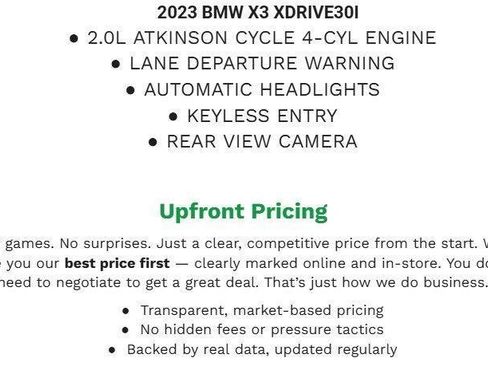 Used 2023 BMW X3 xDrive30i AWD/4WD image 1
