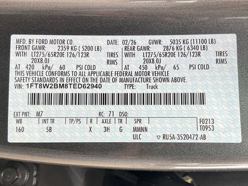 New 2026 Ford F250 Lariat w/ Black Appearance Package AWD/4WD image 58