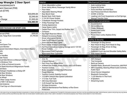 Used 2025 Jeep Wrangler Sport AWD/4WD image 2