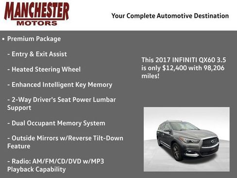 Used 2017 INFINITI QX60 AWD w/ Premium Plus Package image 2