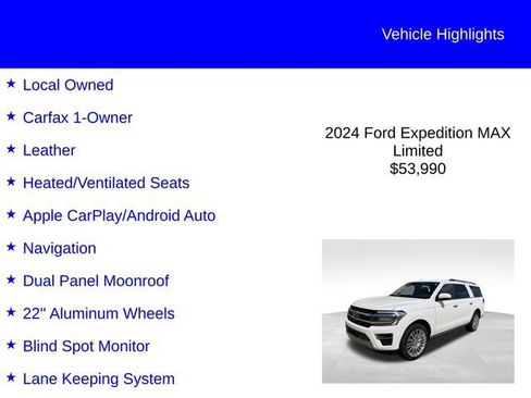 Used 2024 Ford Expedition Max Limited RWD image 2