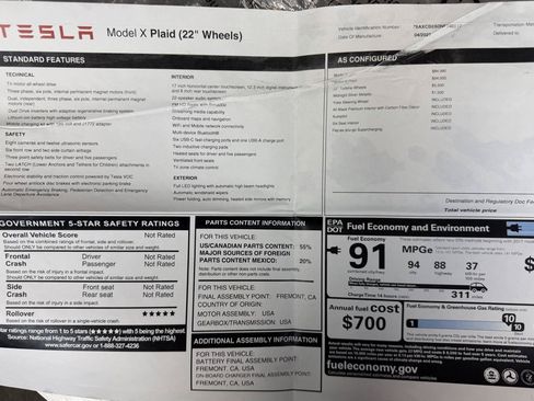 Used 2022 Tesla Model X Plaid AWD/4WD image 66