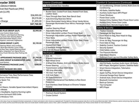 Used 2020 Chrysler 300 S w/ Safetytec Plus Group image 8