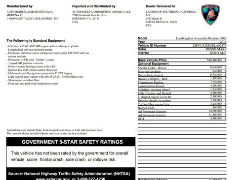 Used 2014 Lamborghini Aventador LP 720-4 50th Anniversario image 8