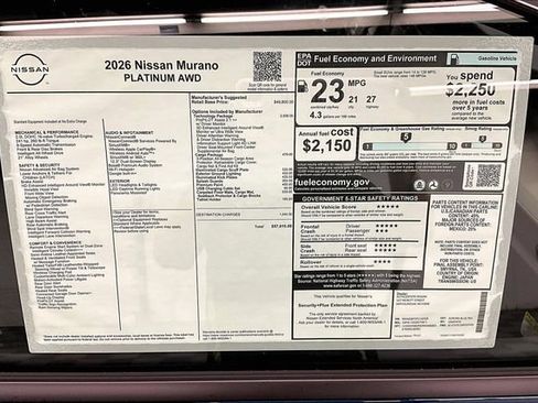 New 2026 Nissan Murano Platinum w/ Technology Package AWD/4WD image 42