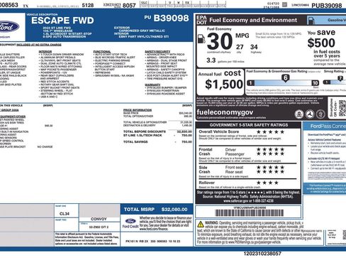 Used 2023 Ford Escape ST-Line w/ Tech Pack #1 FWD image 30