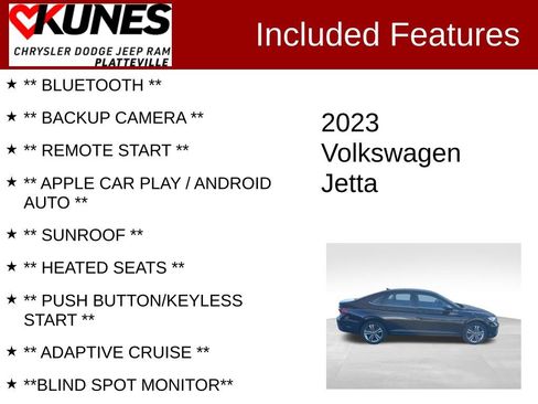 Used 2023 Volkswagen Jetta SE w/ Panoramic Sunroof Package image 2