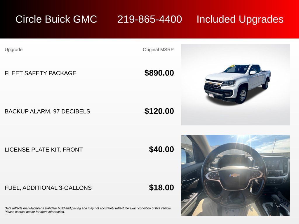 Used 2022 Chevrolet Colorado LT w/ Fleet Safety Package RWD image 3