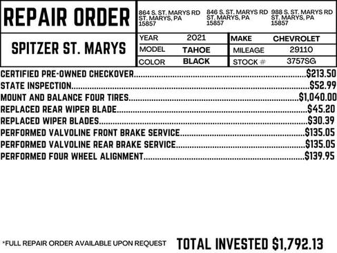 Used 2021 Chevrolet Tahoe Z71 w/ Z71 Signature Package image 4