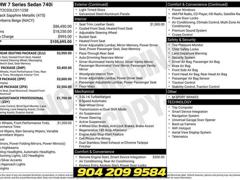 Used 2020 BMW 740i w/ Luxury Rear Seating Package RWD image 42
