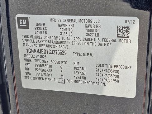 Used 2012 Chevrolet Traverse LT w/ LPO, 'HIT The Road' Package AWD/4WD image 29