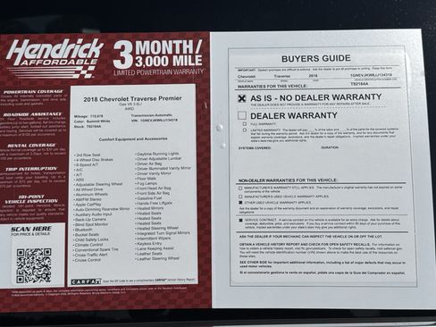 Used 2018 Chevrolet Traverse Premier AWD/4WD image 41