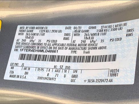 Used 2021 Ford Ranger Lariat w/ Equipment Group 501A High RWD image 34