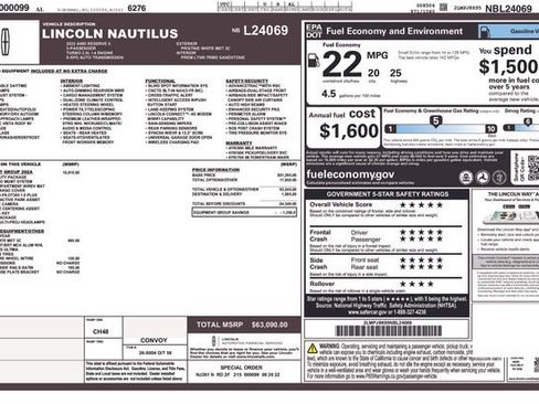 Used 2022 Lincoln Nautilus Reserve w/ Equipment Group 202A image 27