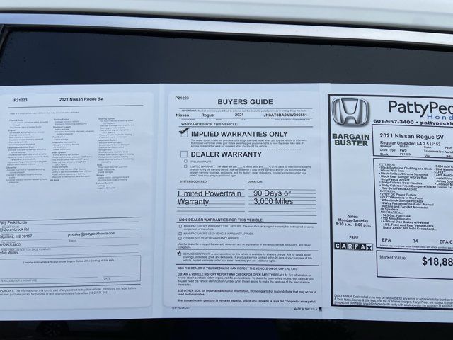 Used 2021 Nissan Rogue SV FWD image 5