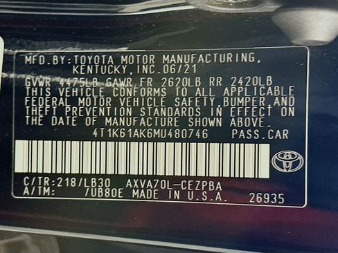 Used 2021 Toyota Camry XSE FWD image 12