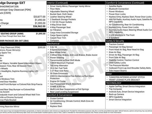 Used 2021 Dodge Durango SXT w/ 3rd Row Seating Group image 15