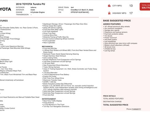 Used 2018 Toyota Tundra SR5 image 2