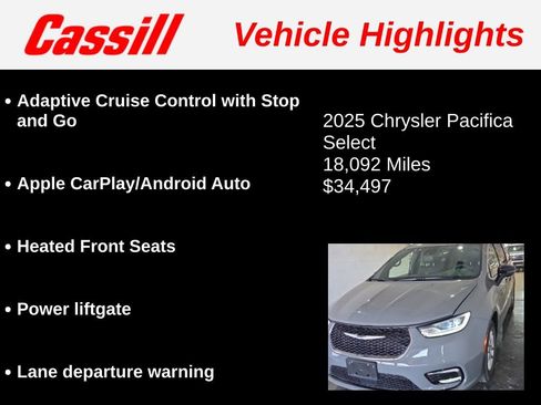 Used 2025 Chrysler Pacifica Select FWD image 3