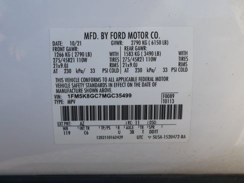 Used 2021 Ford Explorer ST w/ Equipment Group 401A AWD/4WD image 38