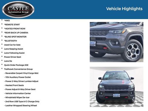 Used 2022 Jeep Compass Trailhawk w/ Trailhawk Convenience Group image 3