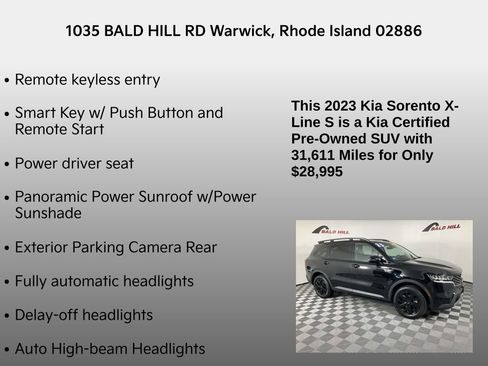 Certified 2023 Kia Sorento S w/ Panoramic Sunroof Package image 14