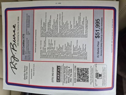 Used 2025 Cadillac XT6 Sport w/ Technology Package AWD/4WD image 29