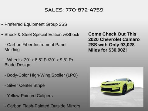 Used 2020 Chevrolet Camaro SS image 5