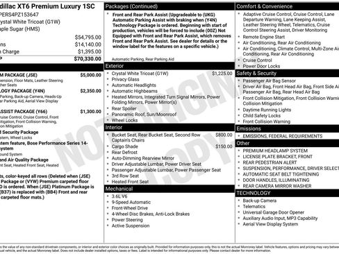 Certified 2023 Cadillac XT6 Premium Luxury w/ Platinum Package image 37