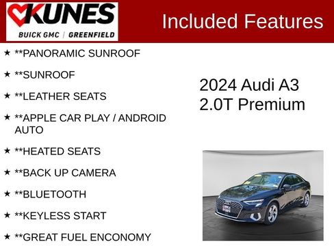 Used 2024 Audi A3 2.0T Premium FWD image 2