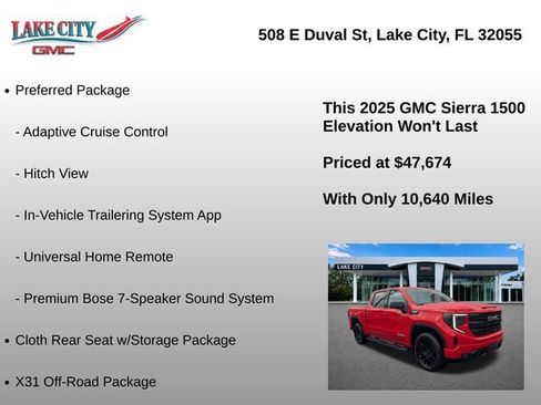 Used 2025 GMC Sierra 1500 Elevation w/ Preferred Package AWD/4WD image 37