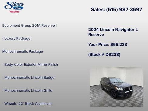 Used 2024 Lincoln Navigator L Reserve AWD/4WD image 8