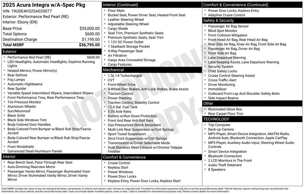 Used 2025 Acura Integra A-Spec FWD image 8