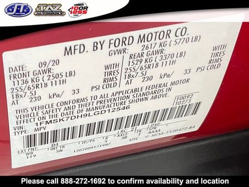 Used 2020 Ford Explorer XLT w/ Equipment Group 202A RWD image 21