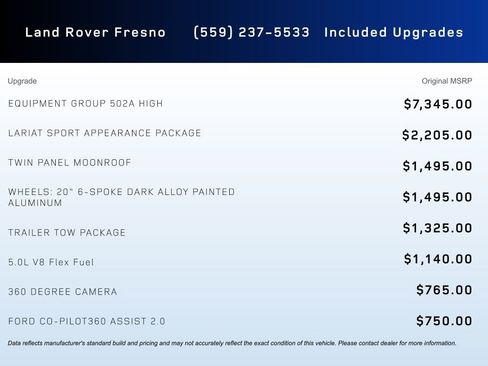 Used 2022 Ford F150 Lariat w/ Equipment Group 502A High image 5