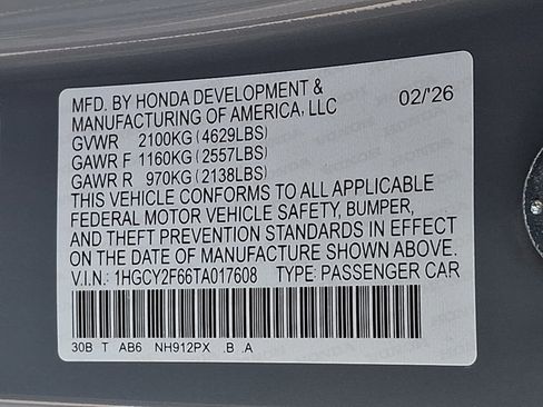 New 2026 Honda Accord EX-L image 21