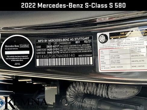 Used 2022 Mercedes-Benz S 580 4MATIC Sedan image 21