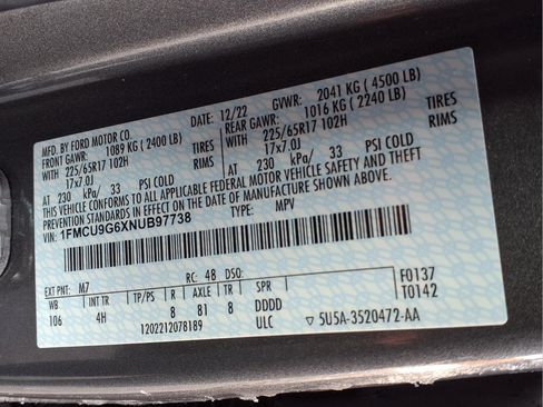 Used 2022 Ford Escape SE w/ Convenience Package AWD/4WD image 24