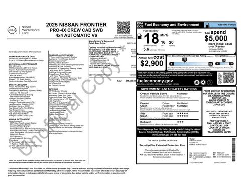 Used 2025 Nissan Frontier PRO-4X AWD/4WD image 33