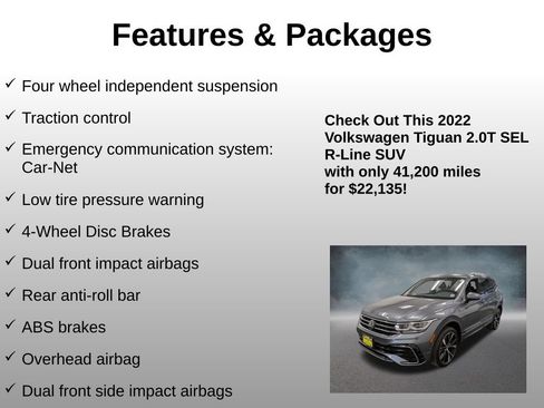 Used 2022 Volkswagen Tiguan SEL R-Line AWD/4WD image 13