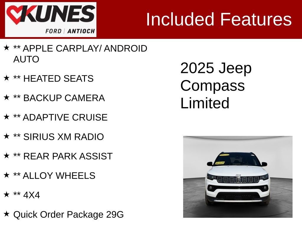 Used 2025 Jeep Compass Limited AWD/4WD image 3