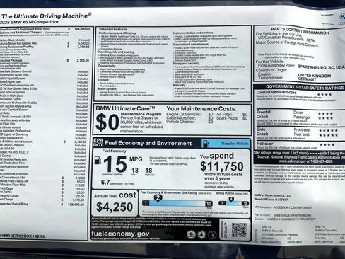 Used 2025 BMW X5 M Competition w/ Executive Package image 19