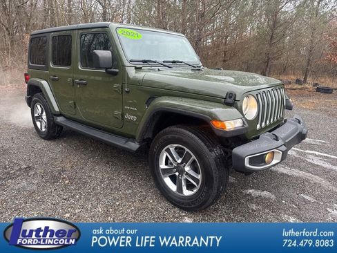 Used 2021 Jeep Wrangler Unlimited Sahara w/ Uconnect 4C Nav & Sound Group image 1