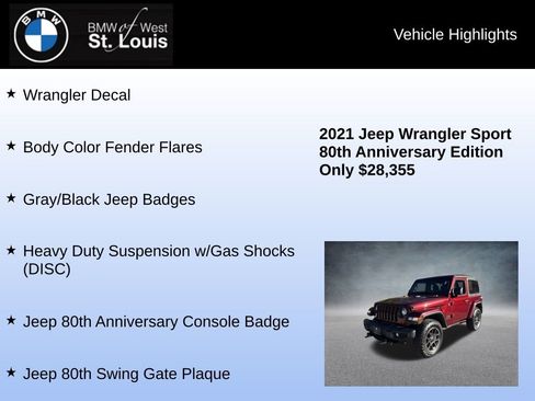 Used 2021 Jeep Wrangler Sport image 30