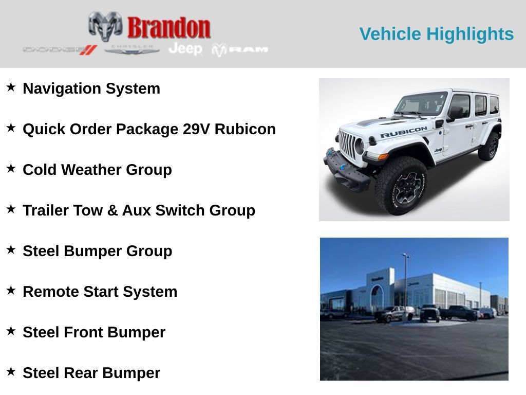 Used 2023 Jeep Wrangler Unlimited Rubicon 4xe w/ Steel Bumper Group AWD/4WD image 5